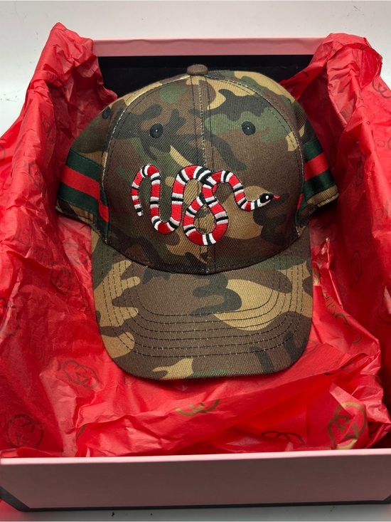 Gucci Kingsnake Camouflage Baseball Cap with Box main image 7